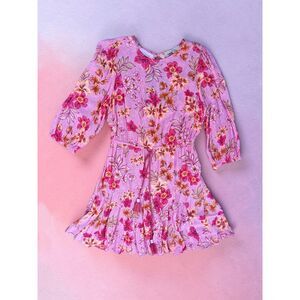 NWT LOFT Size Medium Pink Floral Tassel Mini Dress - Boho Spring Summer